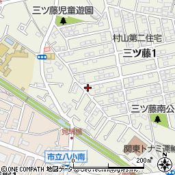 東京都武蔵村山市三ツ藤1丁目59-8周辺の地図