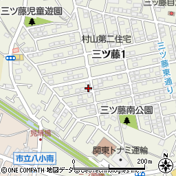 東京都武蔵村山市三ツ藤1丁目59-14周辺の地図