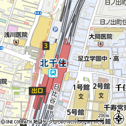 みずほ銀行北千住駅 ＡＴＭ周辺の地図