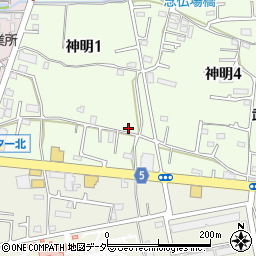 東京都武蔵村山市神明1丁目78周辺の地図