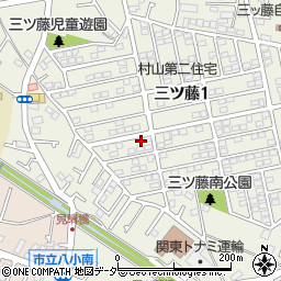 東京都武蔵村山市三ツ藤1丁目59-2周辺の地図