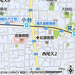 ドミノ・ピザ　西尾久小台店周辺の地図
