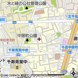 東京都足立区千住中居町23周辺の地図