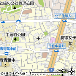 東京都足立区千住中居町21-6周辺の地図