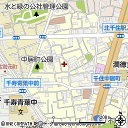 東京都足立区千住中居町22周辺の地図