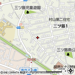 東京都武蔵村山市三ツ藤1丁目58-11周辺の地図