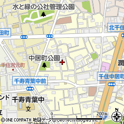 東京都足立区千住中居町23-5周辺の地図