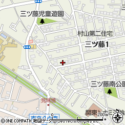 東京都武蔵村山市三ツ藤1丁目58-12周辺の地図