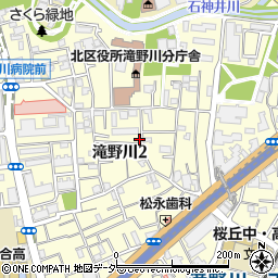 東京都北区滝野川2丁目38-12周辺の地図