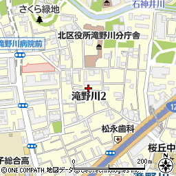 東京都北区滝野川2丁目38周辺の地図