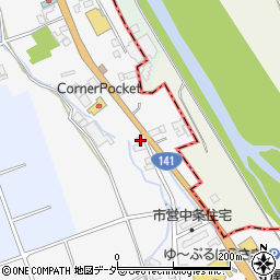 山梨県韮崎市中田町小田川168周辺の地図