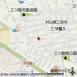 東京都武蔵村山市三ツ藤1丁目58周辺の地図