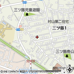 東京都武蔵村山市三ツ藤1丁目58-7周辺の地図