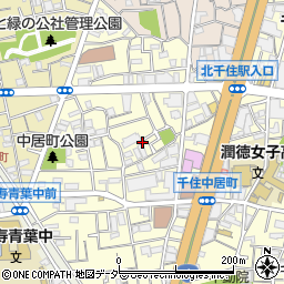 東京都足立区千住中居町21周辺の地図
