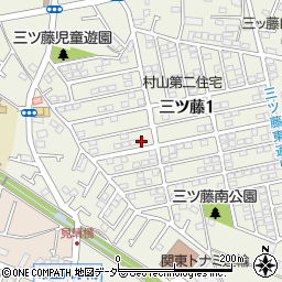 東京都武蔵村山市三ツ藤1丁目58-16周辺の地図