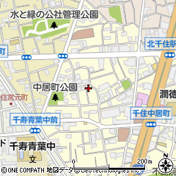 東京都足立区千住中居町22-6周辺の地図