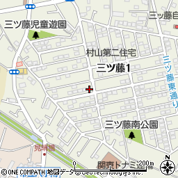 東京都武蔵村山市三ツ藤1丁目58-17周辺の地図