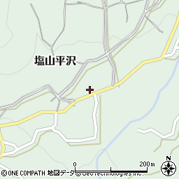 山梨県甲州市塩山平沢607周辺の地図