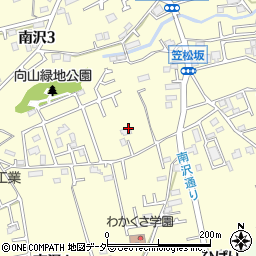 東京都東久留米市南沢周辺の地図