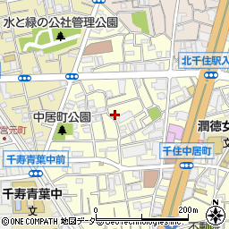 東京都足立区千住中居町21-11周辺の地図