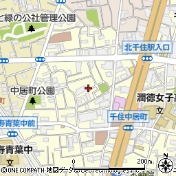 東京都足立区千住中居町21-19周辺の地図