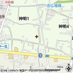 東京都武蔵村山市神明1丁目77周辺の地図