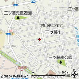東京都武蔵村山市三ツ藤1丁目58-2周辺の地図