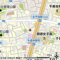 東京都足立区千住中居町17-10周辺の地図