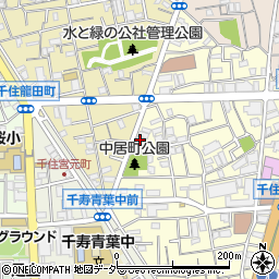 東京都足立区千住中居町25-6周辺の地図