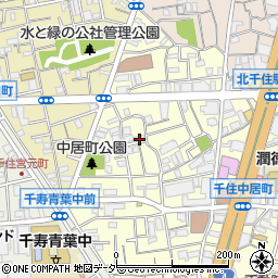 東京都足立区千住中居町26-11周辺の地図