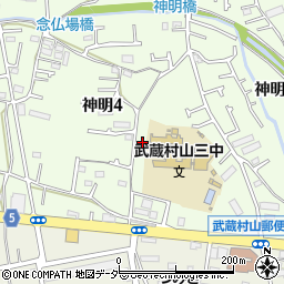 東京都武蔵村山市神明4丁目82-16周辺の地図