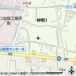 東京都武蔵村山市神明1丁目73周辺の地図
