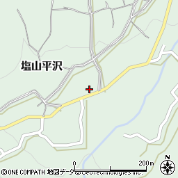 山梨県甲州市塩山平沢615周辺の地図