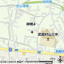東京都武蔵村山市神明4丁目85-7周辺の地図