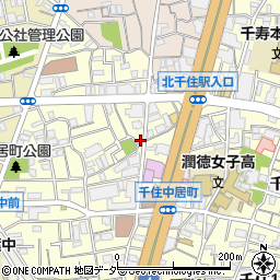 東京都足立区千住中居町19-15周辺の地図