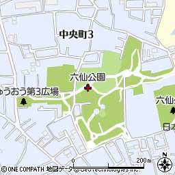 六仙公園周辺の地図