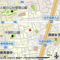 東京都足立区千住中居町21-16周辺の地図