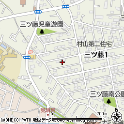 東京都武蔵村山市三ツ藤1丁目53周辺の地図