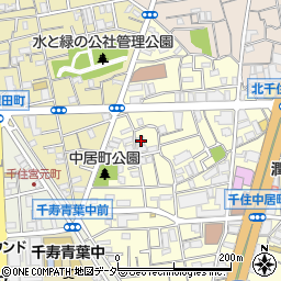 東京都足立区千住中居町26-5周辺の地図