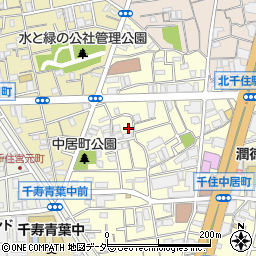 東京都足立区千住中居町26-10周辺の地図