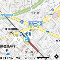 モスバーガー久米川北口店周辺の地図