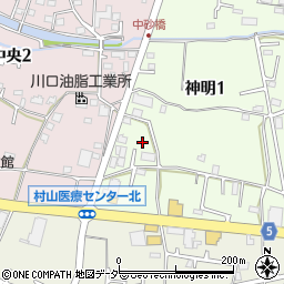 東京都武蔵村山市神明1丁目69周辺の地図