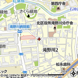 東京都北区滝野川2丁目33-7周辺の地図