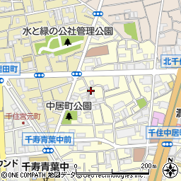 東京都足立区千住中居町26-7周辺の地図