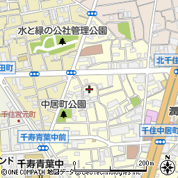 東京都足立区千住中居町26-8周辺の地図