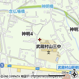 東京都武蔵村山市神明4丁目82-4周辺の地図