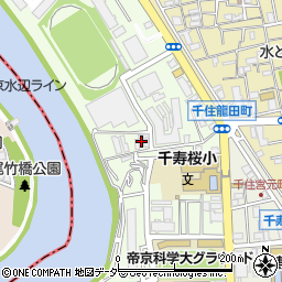 東京都足立区千住桜木1丁目周辺の地図