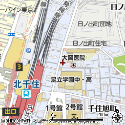 東京都足立区千住旭町39周辺の地図