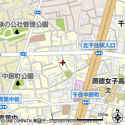 東京都足立区千住中居町20周辺の地図
