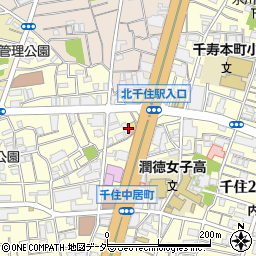 東京都足立区千住中居町18周辺の地図